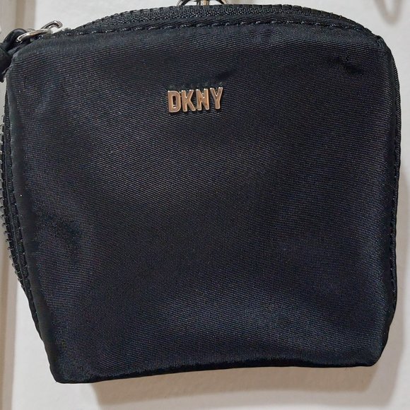 DKNY Clip On Mini Bag Coin Purse Pouch Black - Picture 1 of 5